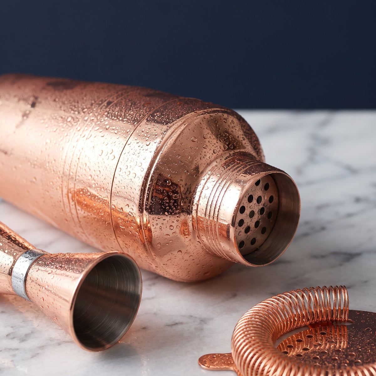 Kit Cocktail Cobbler Rose Gold — détail