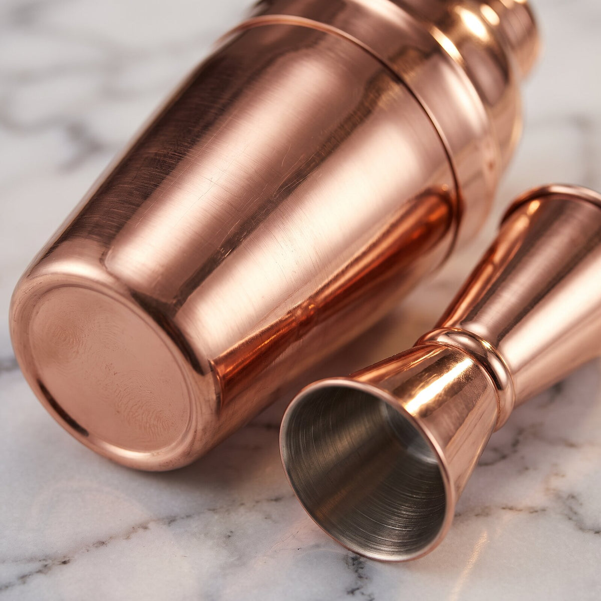 Kit Cocktail Complet Shaker Boston Rose Gold - détail