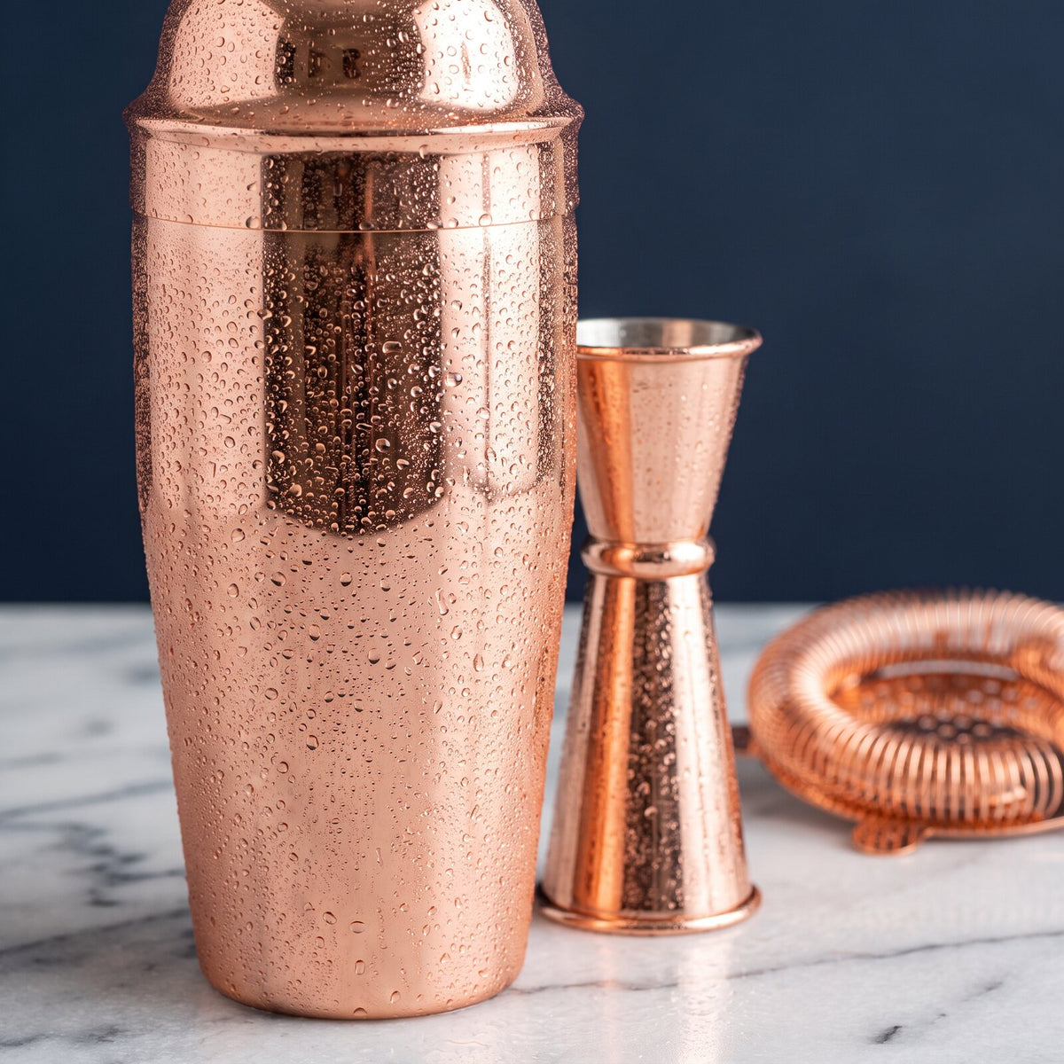 Kit Cocktail Shaker Boston Rose Gold — détail