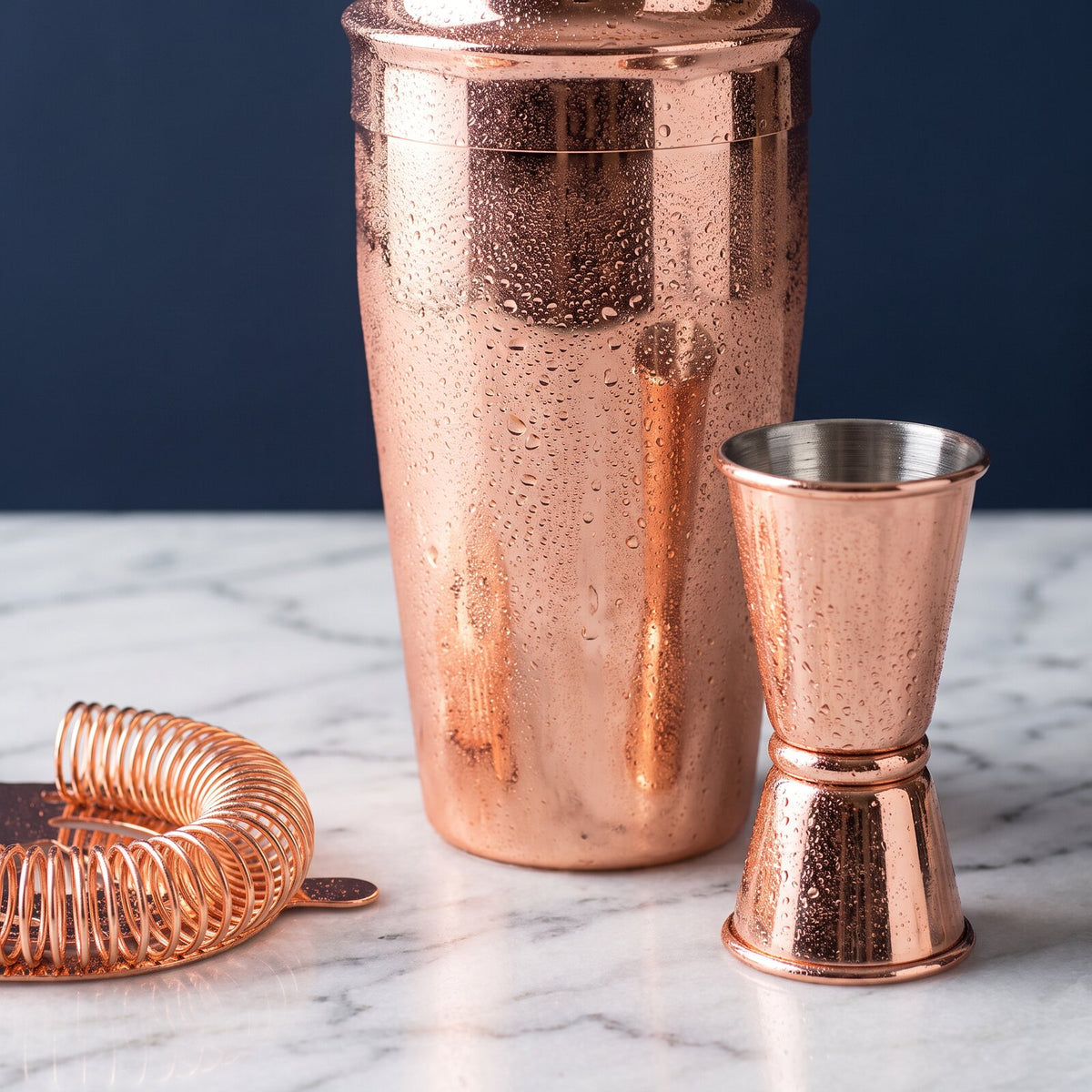 Kit Cocktail Continental Shaker Rose Gold — détail