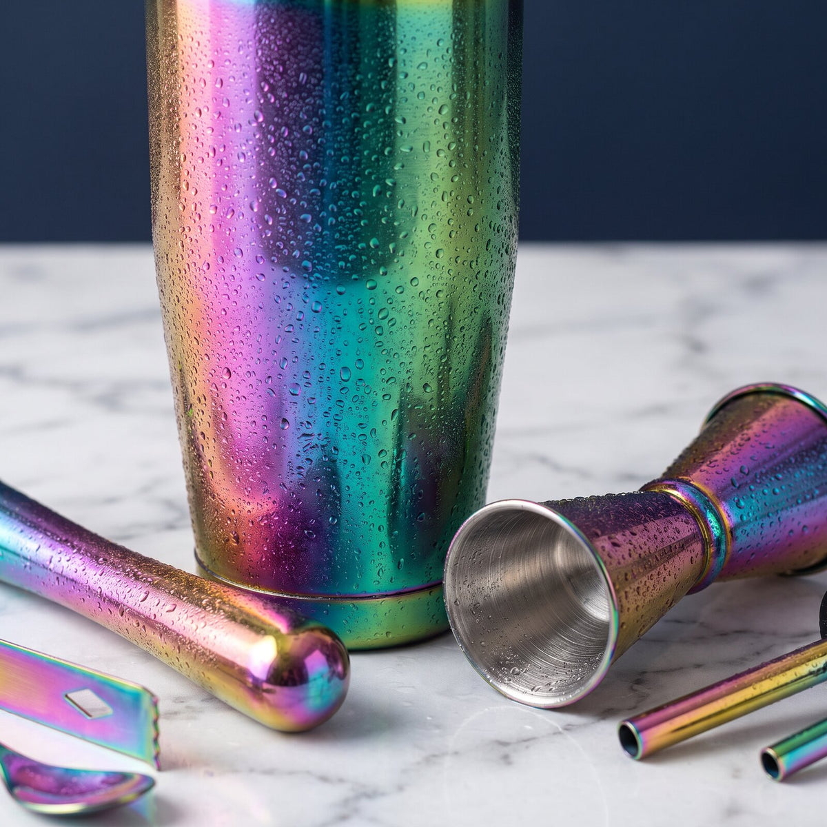 Kit Cocktail Shaker Boston Chrome — détail