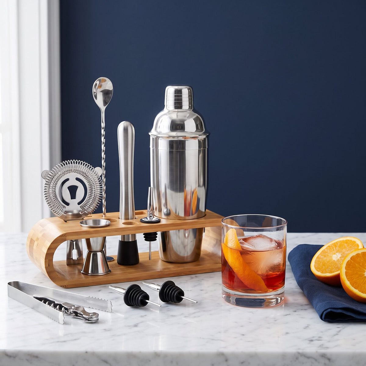 Kit Cocktail Continental Shaker Inox — sur le bar