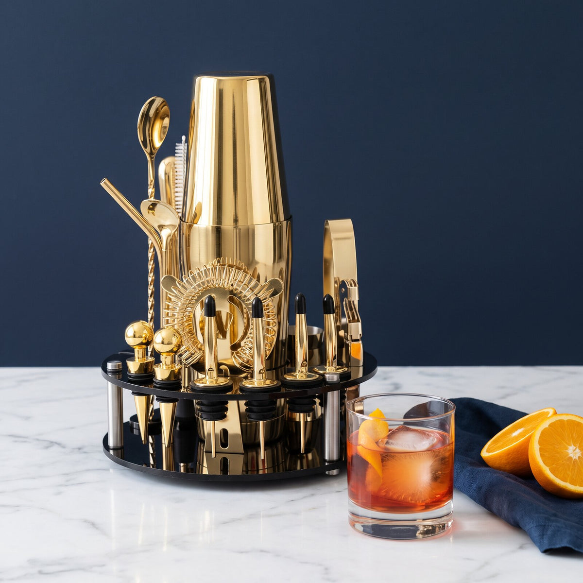 Kit Cocktail Or — sur le bar