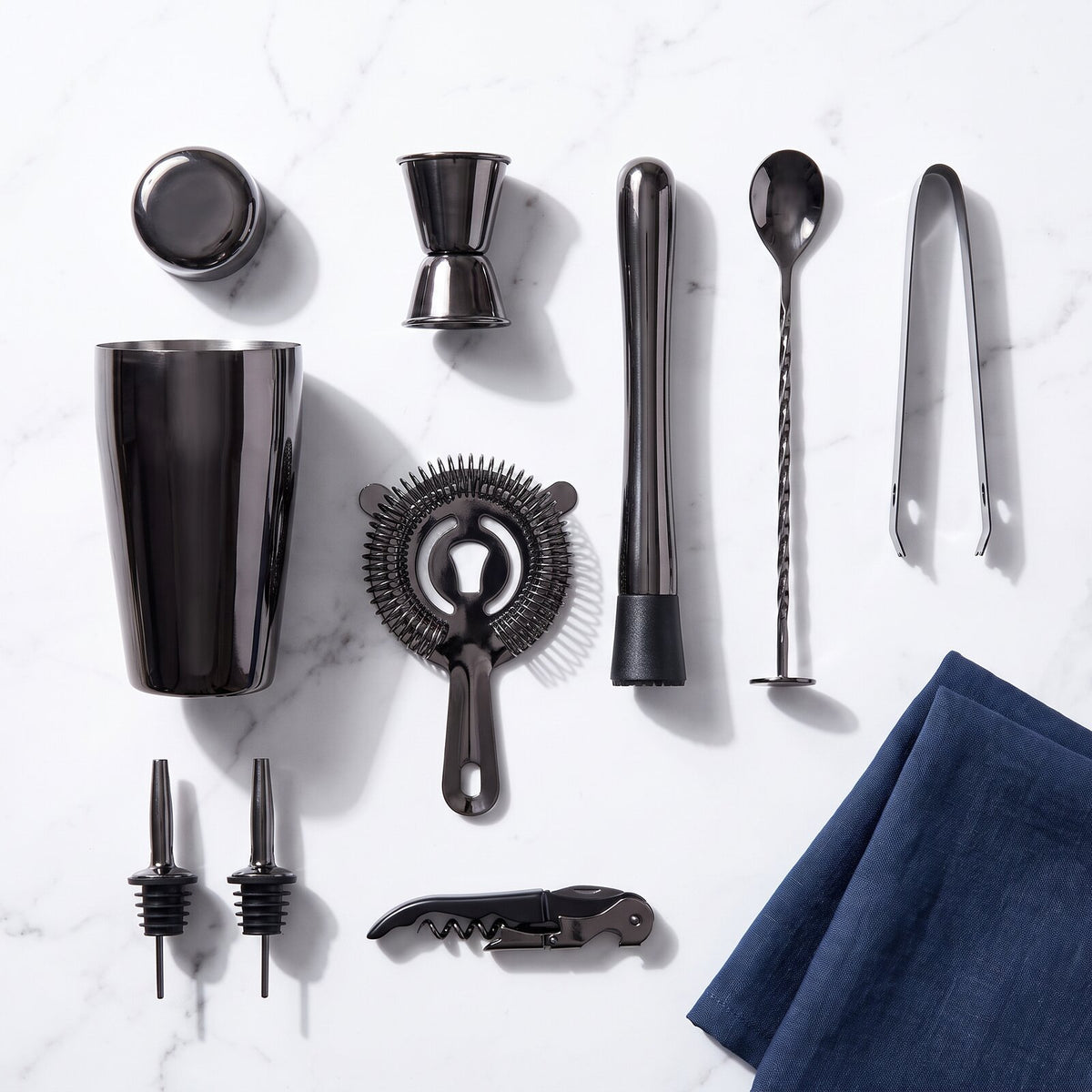 Kit Cocktail Continental Shaker Noir — dans la boîte