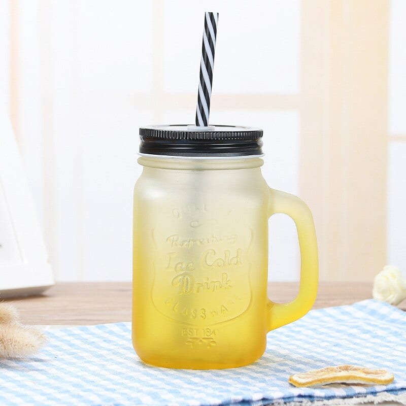 Mason Jar Avec Paille