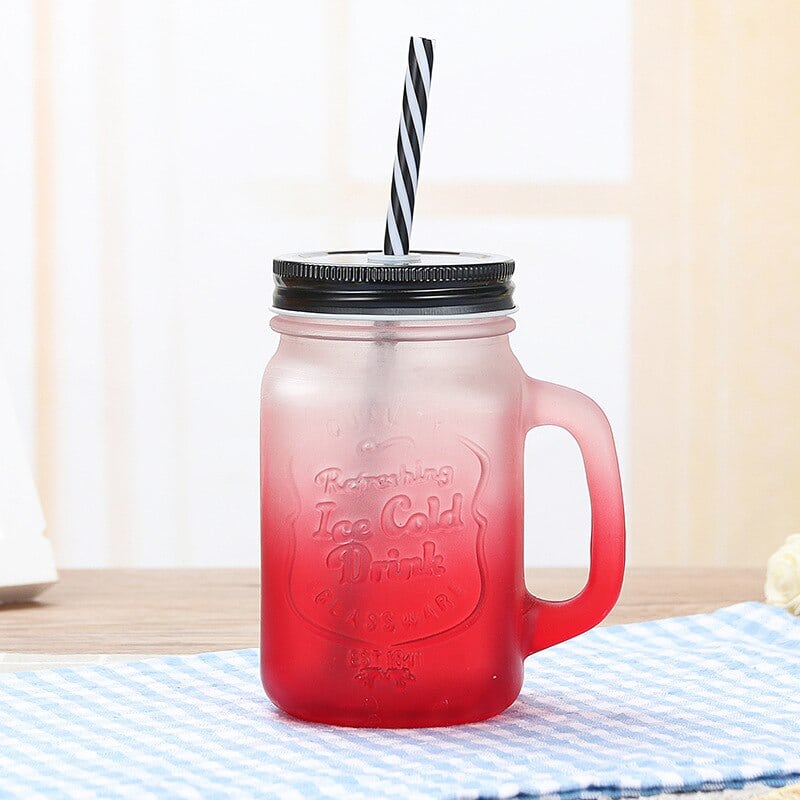 Mason Jar Avec Paille