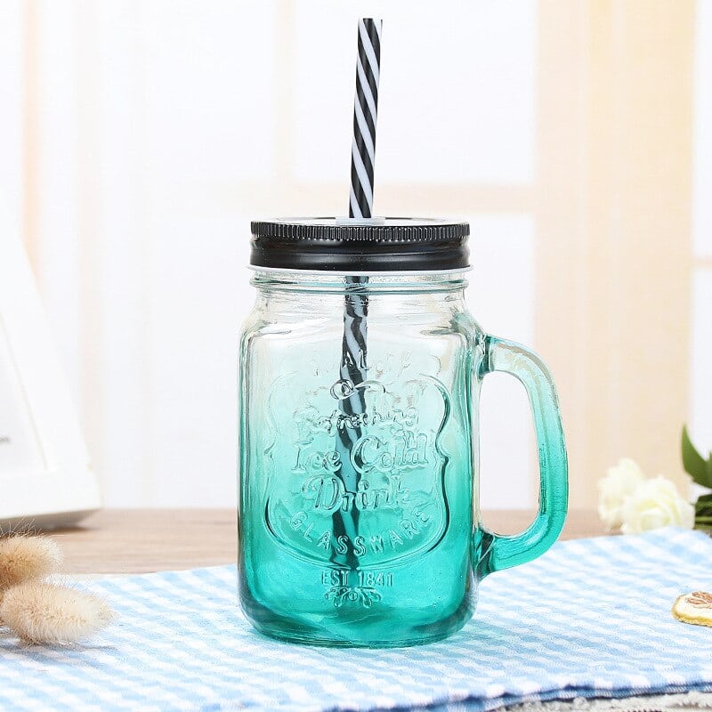 Mason Jar Avec Paille