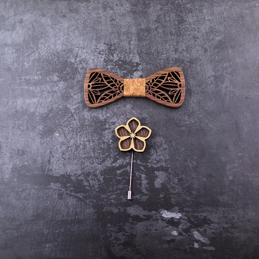 Noeud Papillon en Bois et en Liège