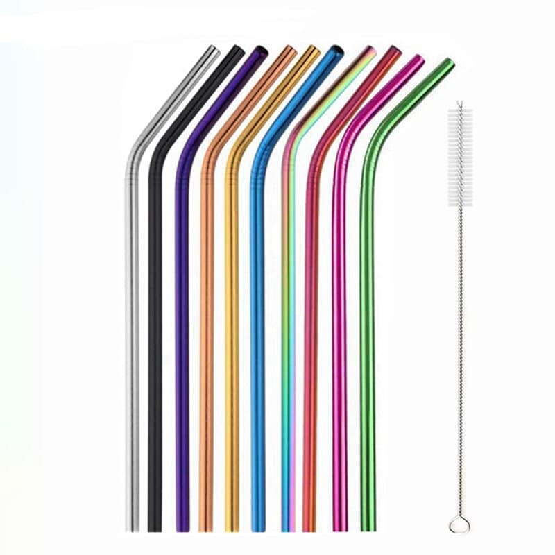 Pack de 10 Pailles en Inox