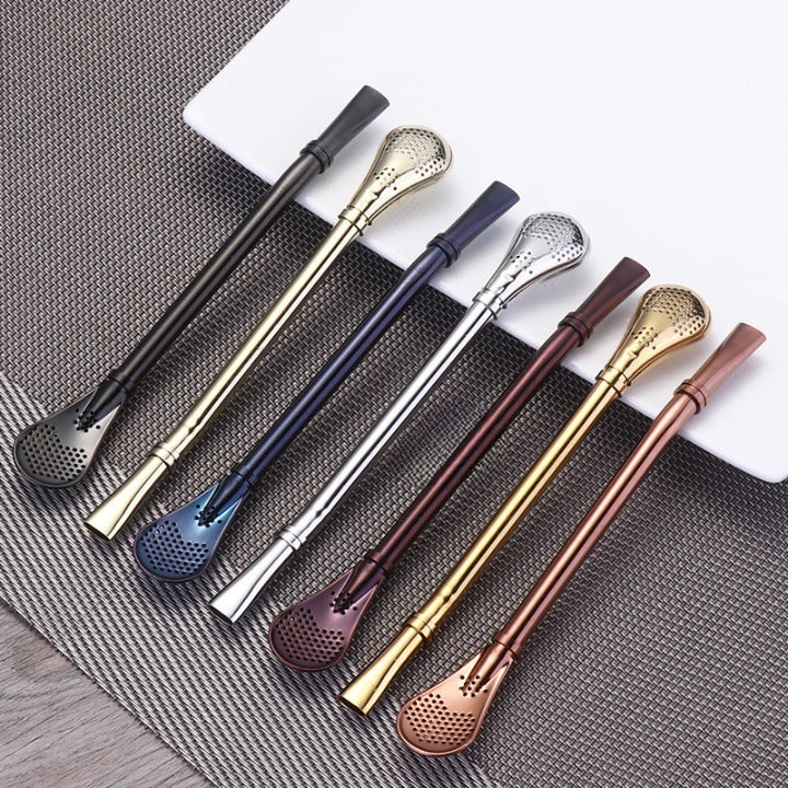 Paille Inox avec Cuillère