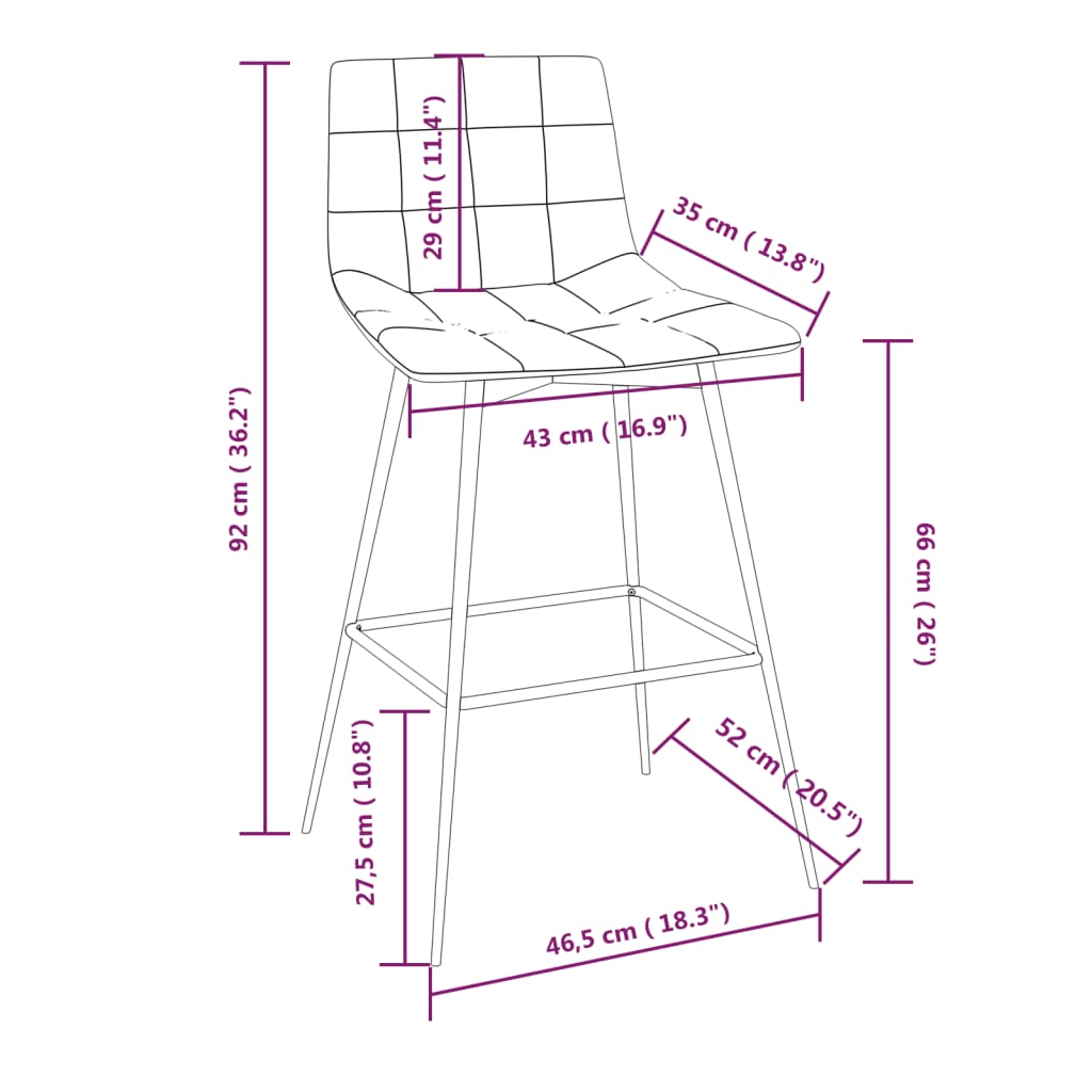 Tabouret de bar moderne