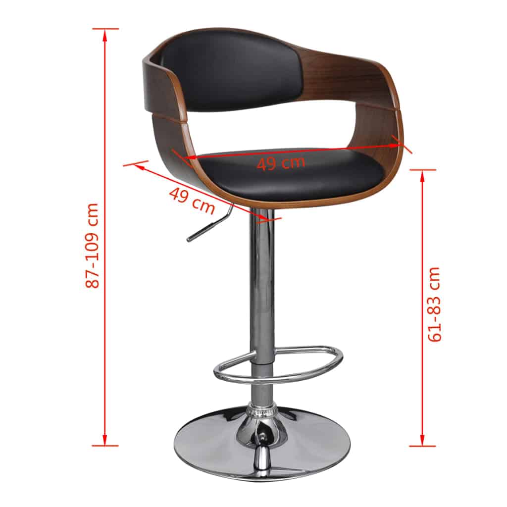 Tabouret de bar rotatif en bois