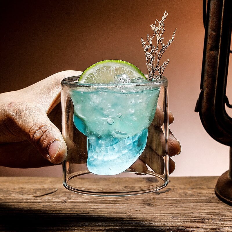 Verre Whisky Tête de Mort (4 Pièces)
