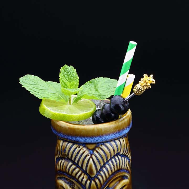 Verre Tiki Marron en Céramique