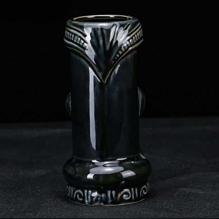 Verre Tiki Noir en Céramique