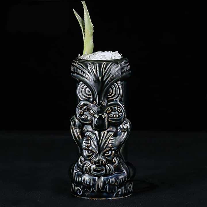 Verre Tiki Noir en Céramique