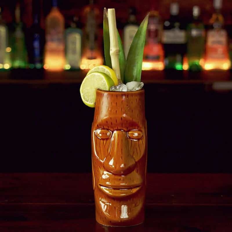 Verre Tiki Île de Pâques Marron