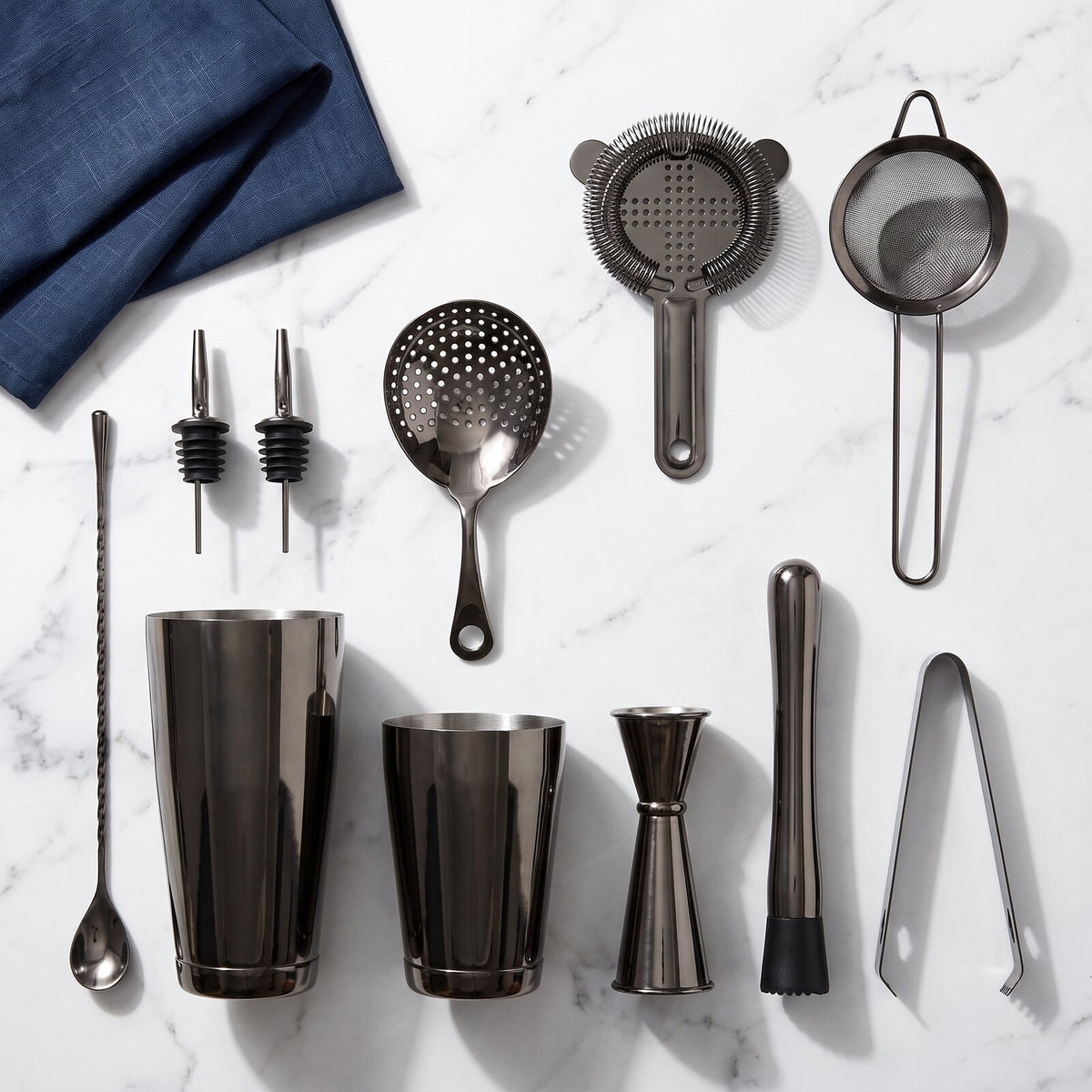 Kit Cocktail Shaker Boston Noir — dans la boîte