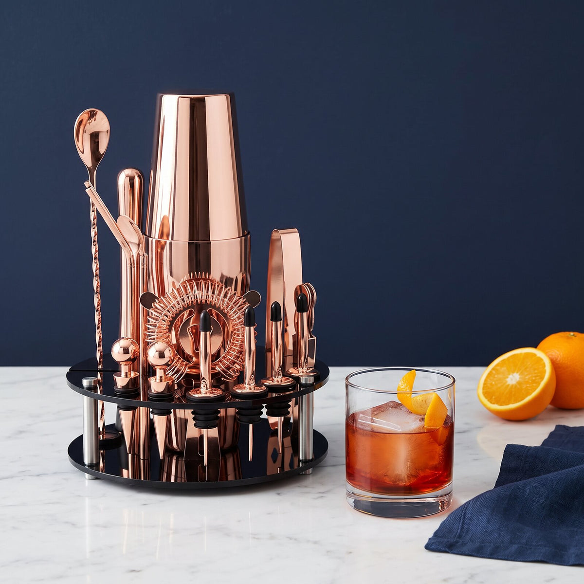 Kit Cocktail Rose Gold — sur le bar