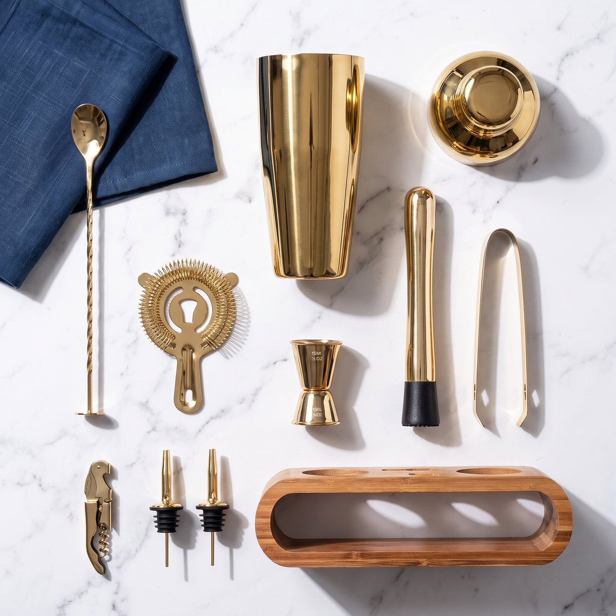 Kit Cocktail Continental Shaker Or — dans la boîte