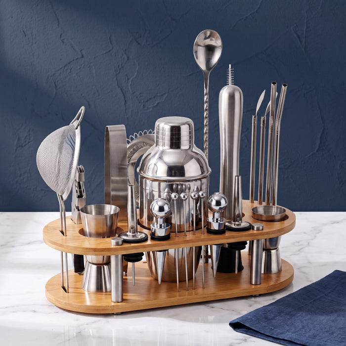 Kit cocktail complet avec son support en bois