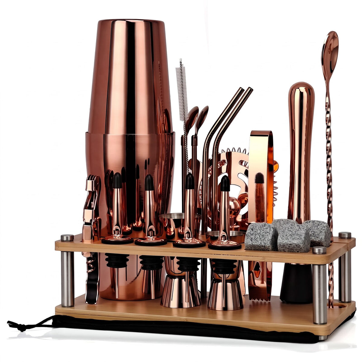 Kit Cocktail Complet Shaker Boston Rose Gold - packshot
