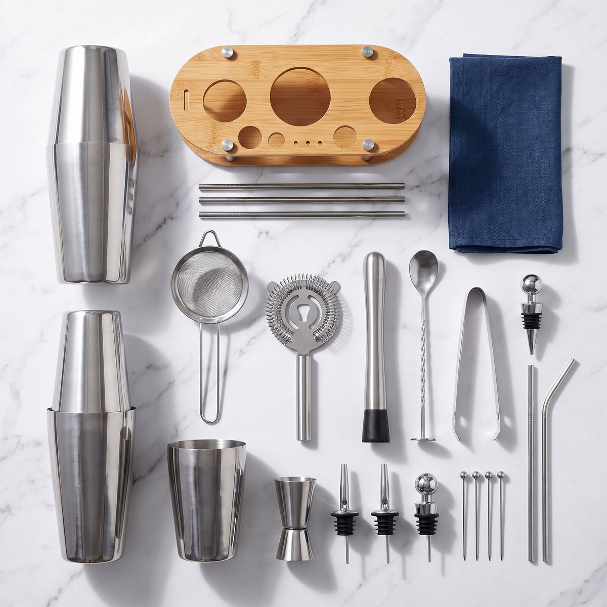 Kit Cocktail Premium Boston Shaker - contenu de la boîte