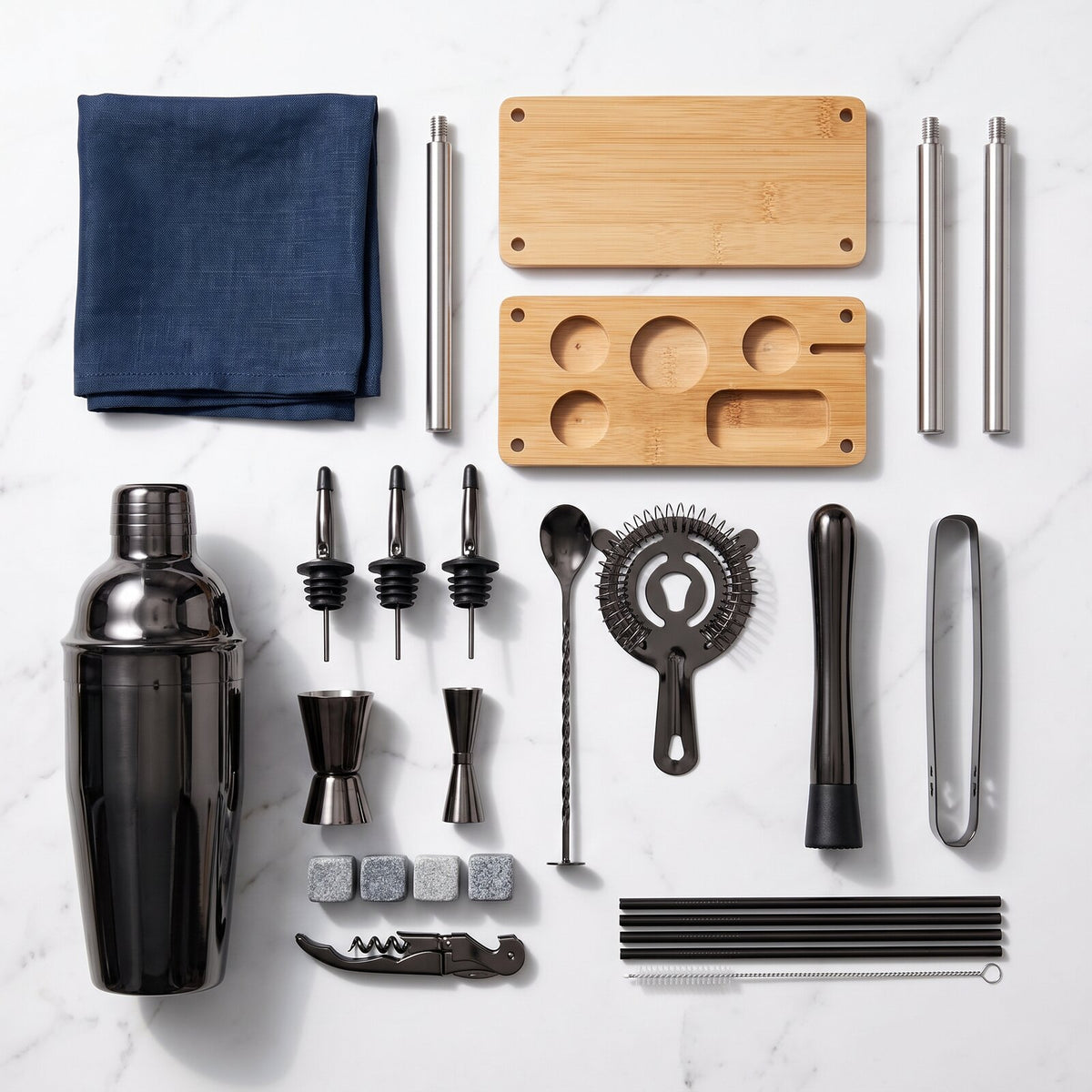 Kit à Cocktail Cobbler Noir - contenu de la boîte