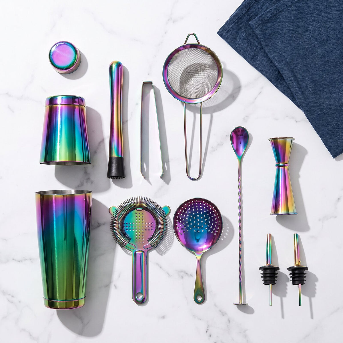 Kit Cocktail Shaker Boston Chrome — dans la boîte