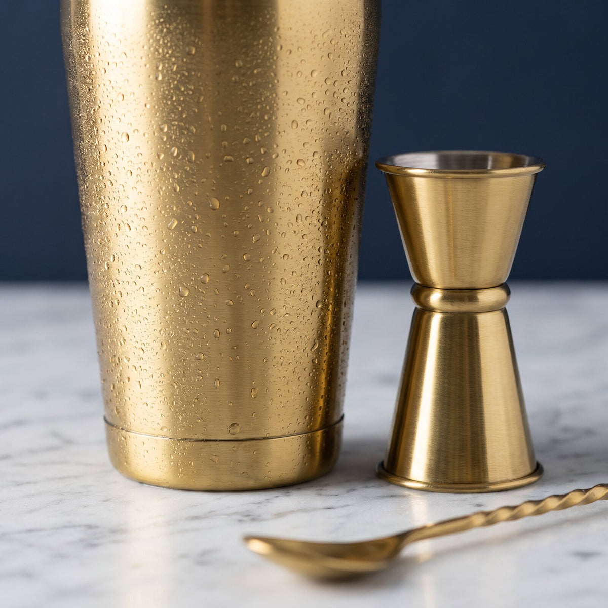 Kit Cocktail Shaker Boston Or — détail