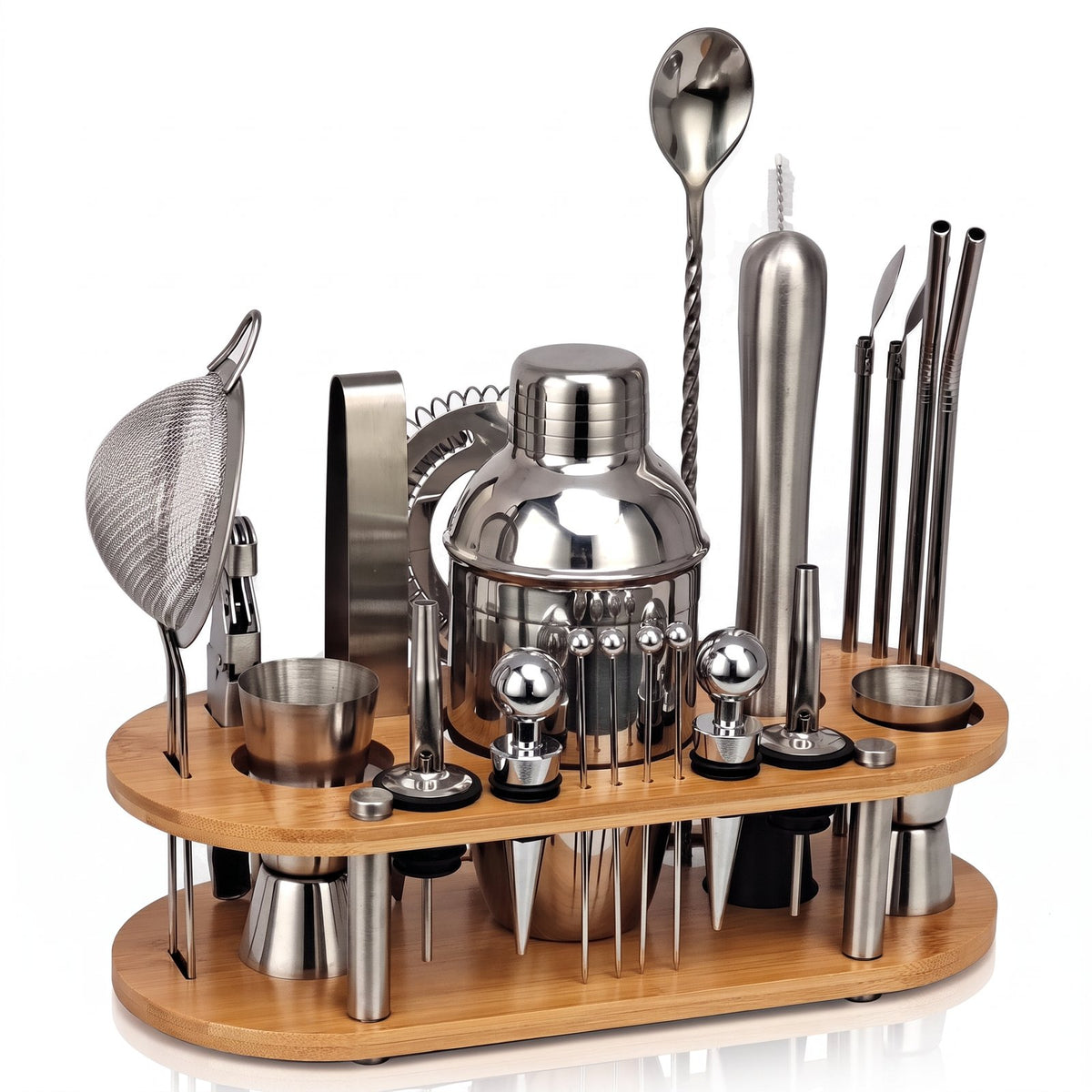 Kit Cocktail Premium 350 ml, support en bois
