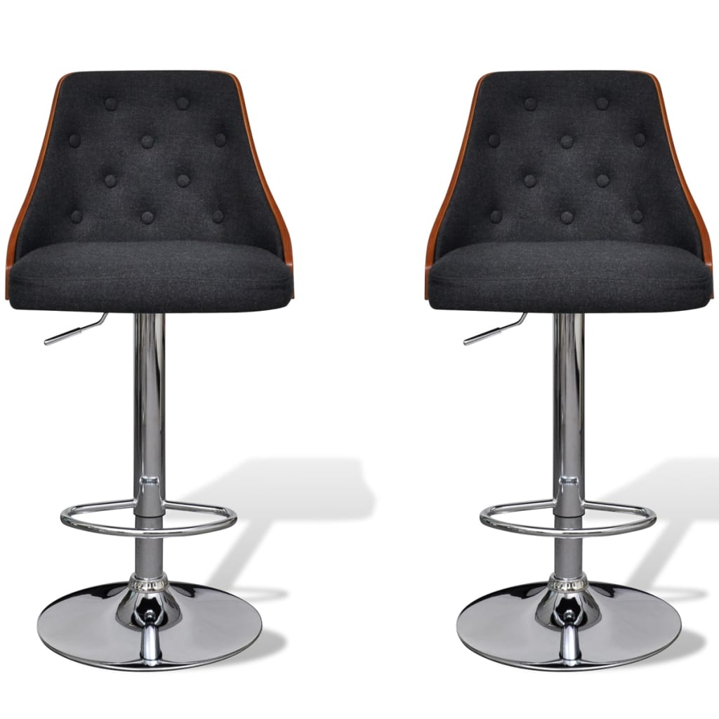 Tabourets de bar en bois courbé pack de 2