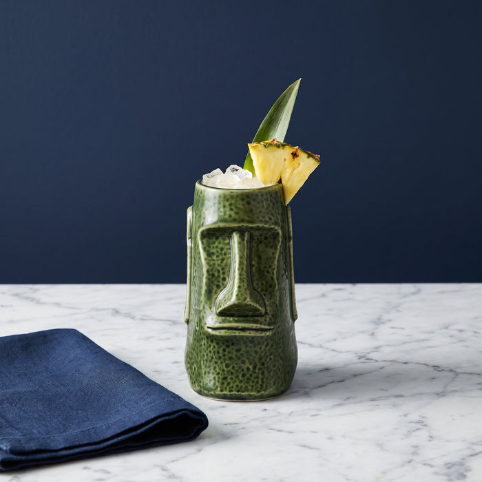 Verre tiki sculpté pour cocktails exotiques